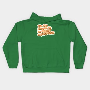 Tis the Season to be Jolly and Joyous - Retro Colors Kids Hoodie